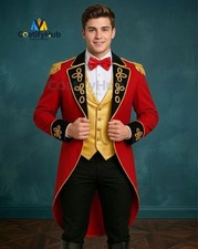Red & Gold Wool Tailcoat -