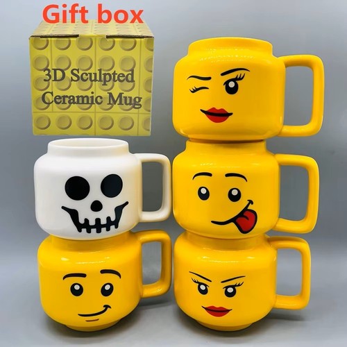 Lego head retro - lego, ceramic