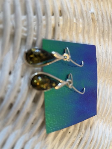 Amber and silver - amber, drop