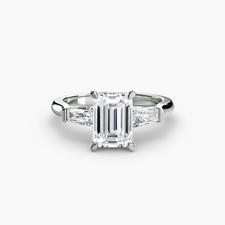 Three-Stone Ring with Baguette