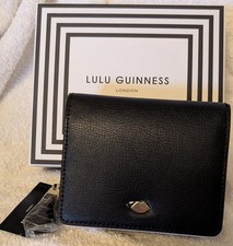 Lulu Guinness, Genuine Black Leather, Penny Wallet BNWT In Box