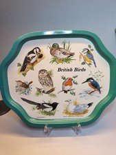 Vintage British Birds Tin Tray by Elgate Products LTD