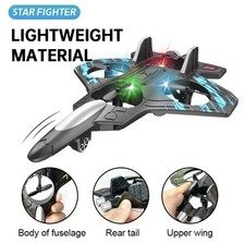 RC Plane, 4-Axis Gyro Remote Control Airplane, 360° Fighter Jet Toy, Easy to Fly