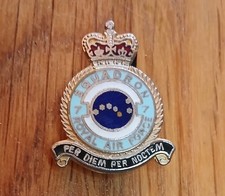Vintage RAF Royal Air Force 7 Squadron Enamel Pin Lapel Badge REV Gomm