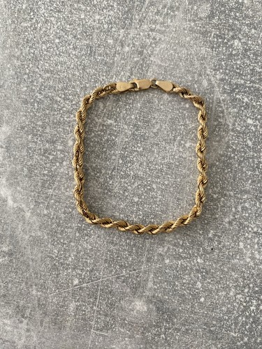 9ct gold rope - gold, twist