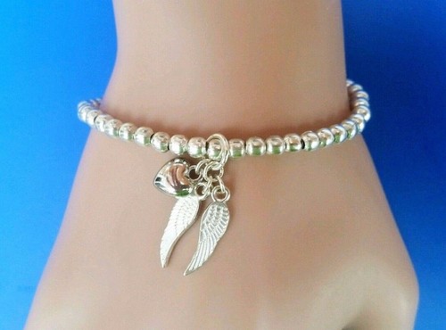 Sale silver plated bead heart - silver,