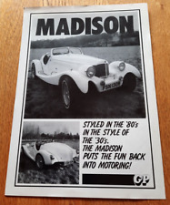GP MADISON car sales brochure from UK, early 1980s. VW Beetle based kit car