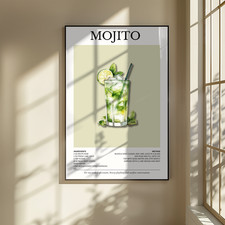 Mojito Cocktail Print Wall Art