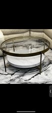 Noelle Coffee Table, Gold Effect and Faux Marble