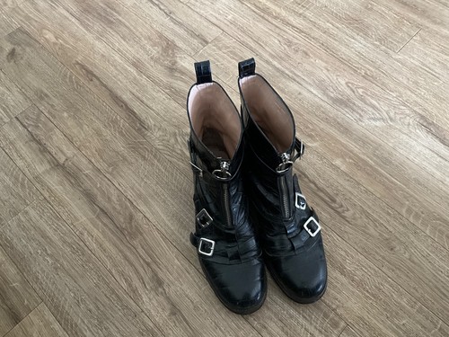 Mulberry black leather boots