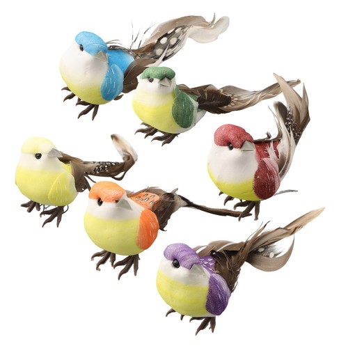 6pcs artificial birds - 6pcs,