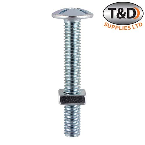 Timco m6x40 zinc flat head - zinc,