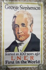 George Stevenson - LNER 100 years poster - vintage poster