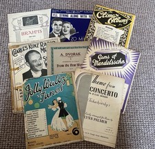 old piano sheet music Books x8
