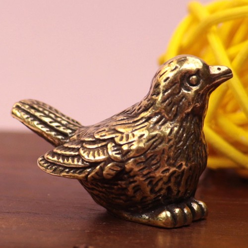 Sparrow statue brass figurine - statue,