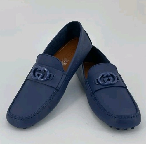 New gucci loafers blue - loafers,