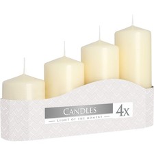 Set of 4 Pillar Candles  50mm