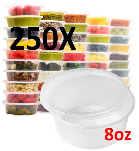 250x 8oz reusable plastic - plastic, food