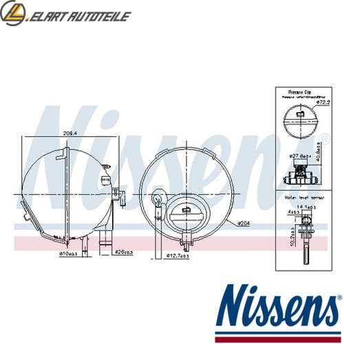 Expansion tank coolant 996186 - tank,