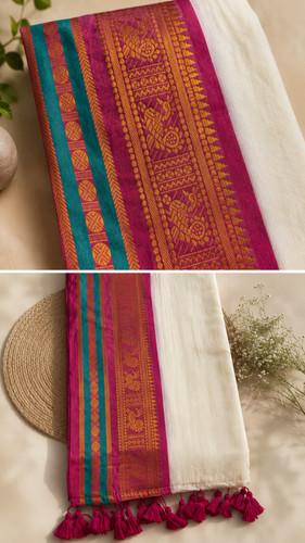 Premium mul cotton - saree, with