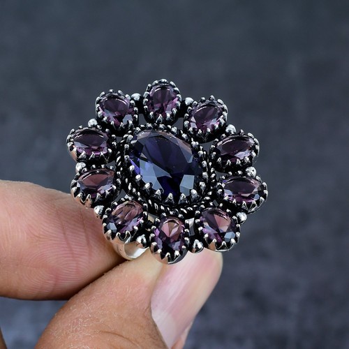 Amethyst gemstone handmade 925 - amethyst,