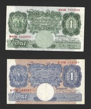 Old £1 Notes Blue & Green
