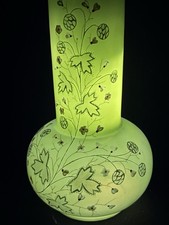 Vintage Milk Glass Vase Green