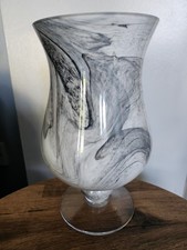 SMOKE SWIRL HAND BLOWN  LARGE