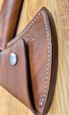 Leather sheath & overstrike