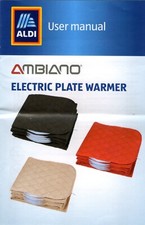 12 page User Manual for an ALDI Plate warmer - Instructions - see scans