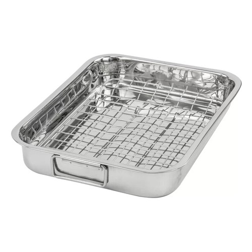 Stainless steel roasting tray - roasting,