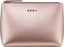 DKNY Metallic Blush Pink Clutch / Make Up Bag / Purse / Pouch. Donna Karan