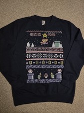 Super Mario Bros Christmas Sweater Jumper M Xmas Gamer Nintendo Video Game Top