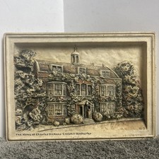 The Home Of Charles Dickens, Ivorex Wall Plaque, Vintage, Osborne, Early 1900s