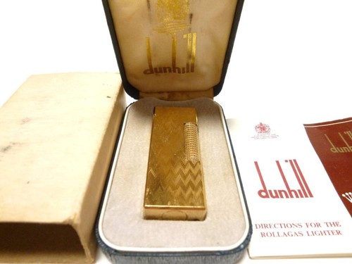 Dunhill rolla gas lighter gold - dunhill,
