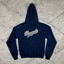 Mens Champion graphic hoodie pullover Renegade sweatshirt blue small
