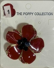 Red Flower Brooches Enamel Brooch Pin Badges  Rose Daisy Tulip Poppies (S34) *