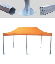 MCD Pop 50mm Orange Industrial Pop Up Gazebo 3m x 6m Easy Up Market Stall
