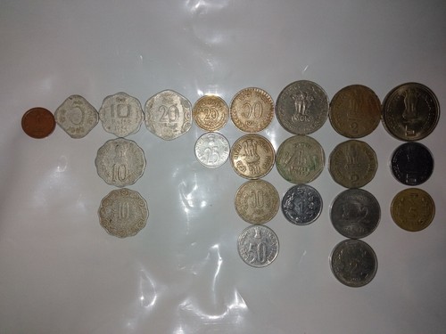 Old indian coins - old,
