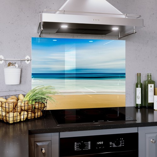 Glass splashback kitchen tile - kitchen,