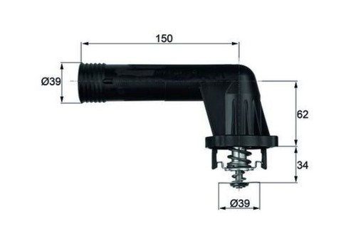 Engine thermostat mahle fits - thermostat,