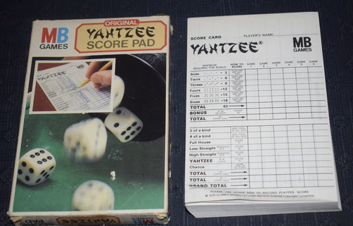 Triple yahtzee score pad - score,