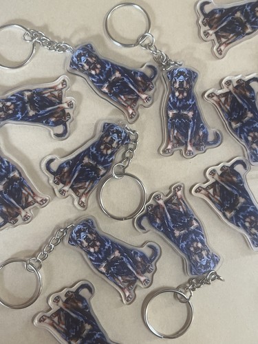 Rottweiler dog breed keyring - breed,