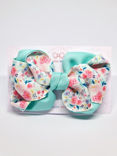 Handmadefloral hair bow clip - hair,