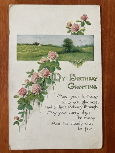 Birthday greetings antique - birthday,