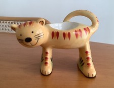 Tiny Tigers Fun Bright Novelty TIGER Ceramic Egg Cup Large Sturdy Design VGC