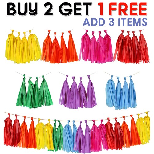 Paper tassels tissue garland - tassels,