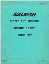 RALEIGH NM1 NM2 PM1 PM2 RM4 RM5 RM6 RM8 RM9 RS1 RS2 RS3 1964 PARTS PRICE LIST