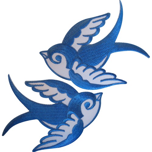 Pair blue white iron - pair,