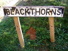Photo 12x8 Blackthorns sign